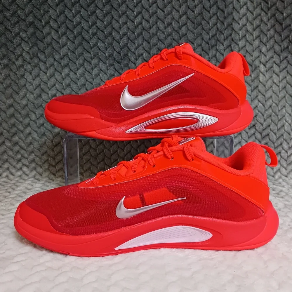 Nike A'One Bright Crimson Pearl Pink GS Basketball Sneakers Shoes Size 5.5Y